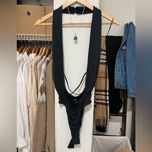 •NEW•OUT FROM UNDER Black Bodysuit